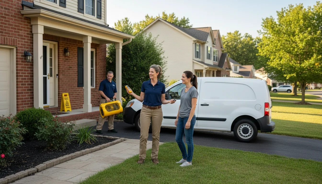 Residential water damage restoration in Walthill, NE